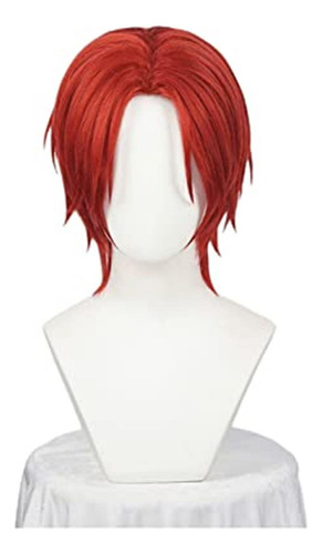 Peluca De Cosplay De Shanks De Anime Con Gorro - Roj