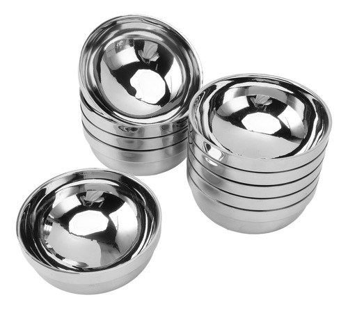 Cuenco De Acero Inoxidable 10 Piezas