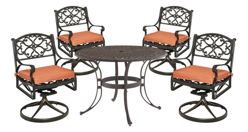 Homestyles -325c - Juego De Comedor Al Aire Libre De 5 Piez.