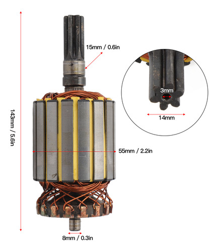 Motor De Cabrestante, Rotor Dc12v, Motor De Fácil Instalació