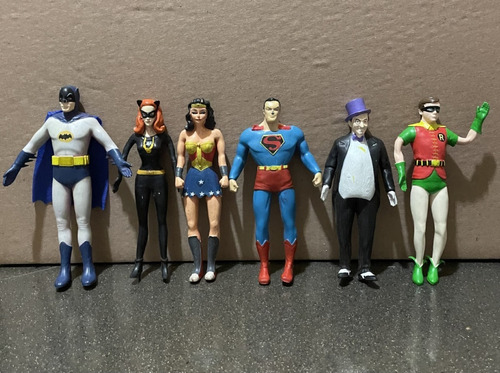 Dc Figuras Flexibles Batman Robin Pinguino Superman 