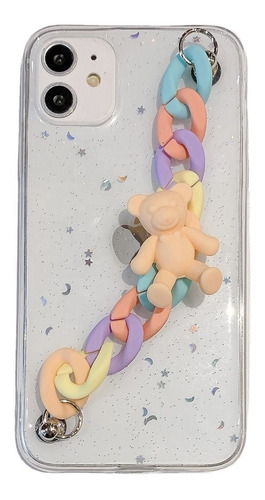 Funda Con Correa Osito Para iPhone Todos Los Modelos