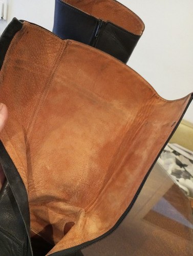 Botas De 100% Cuero, Mujer 39/40 Poco De Uso. (Usado)