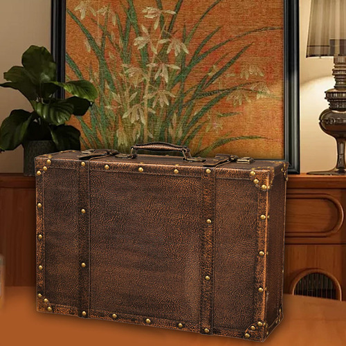 Decoración De Maleta Vintage De Madera, Adorno De Pecho L