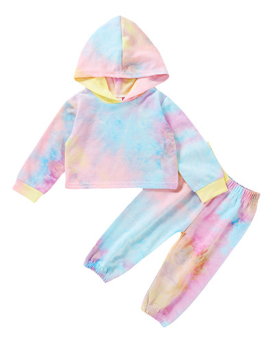 Wj Conjunto De Sudadera Con Capucha Y Pantalones Teñidos