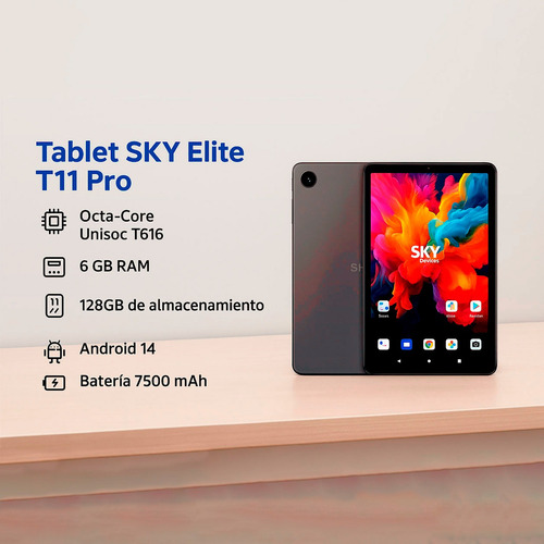 Tablet Lcd Elite T11 Pro Sky Funda + Octa Core 6 Gb Ram
