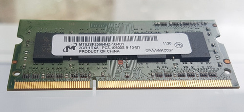 Memoria Ram Micron 2gb 1rx8 Pc3-10600s-9-10-b1 