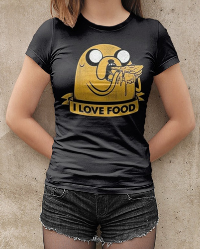 Playera Hora De Aventura Jake Perro I Love Food Vintage 2