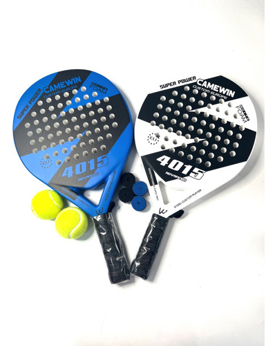 Paleta Padel 38mm Carbon Hibrido + Bolso 2 Diseños Importada