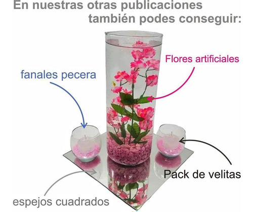 Imagen 7 de 9 de Florero Vidrio Cilindro Ideal P Centro De Mesa 13x15