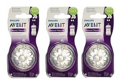 Philips Avent - Pezon De Flujo Lento (6 Unidades)