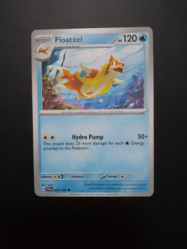 Carta Pokémon Floatzel 047/198 Scarlet Violet Sv1en 