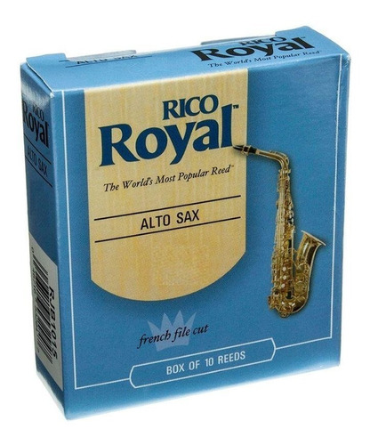 Palheta Sax Saxofone Alto Rico Royal Número 1 E 1/2 Original