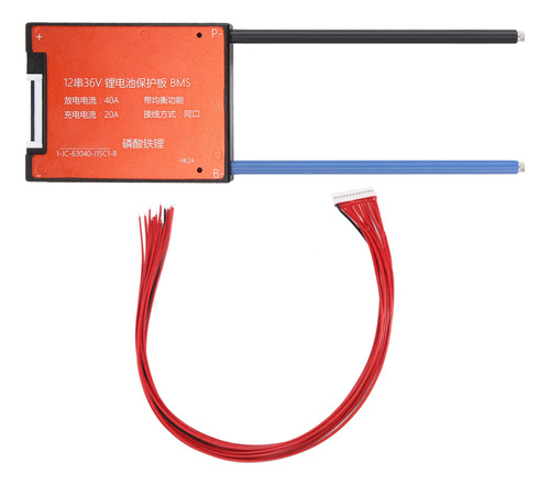 Sistema De Gestión De Baterías Lifepo4 Bms 12s 36v 40a Pcb P