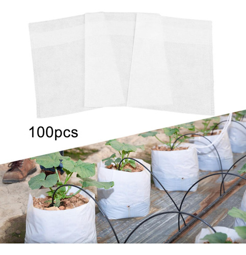 100 Piezas Bolsas De Vivero Para , Macetas Bolsas De 15x23cm