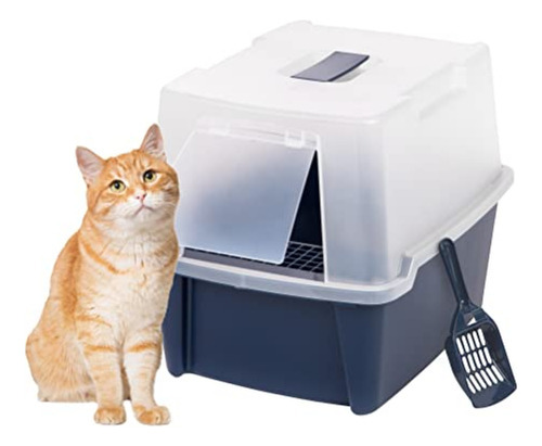 Iris Usa - Caja De Arena Para Gatos Con Capucha, Grande, Con