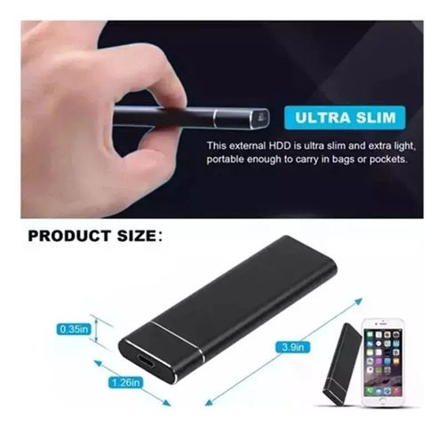 Mini Disco Duro Externo Portátil De Estado Sólido De 4 Tb Ss