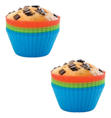 6 Moldes Pirotines Silicona Para Cupcakes Magdalenas Muffin