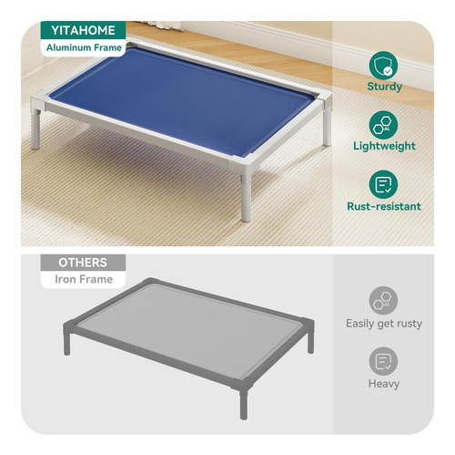 Yitahome Cama Elevada Para Perros Malla Textileno Antidesliz