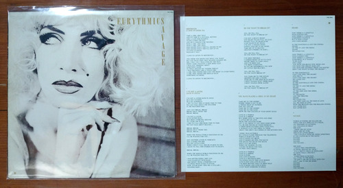 Eurythmics Savage 1988 Disco Lp Vinilo Brasil