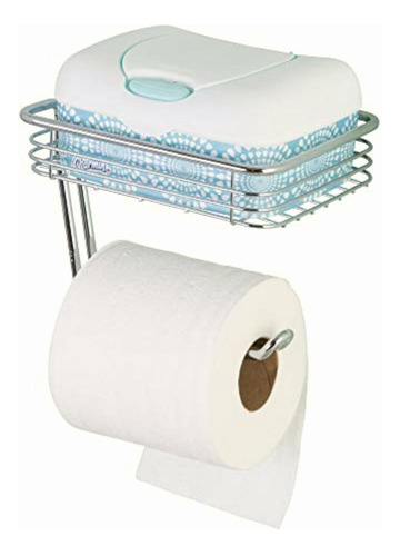 Interdesign 69150 Classic Toilet Paper Holder With Shelf,