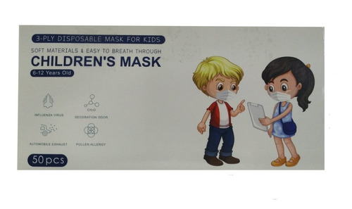 Tapabocas Infantil Diseño Nena X 50