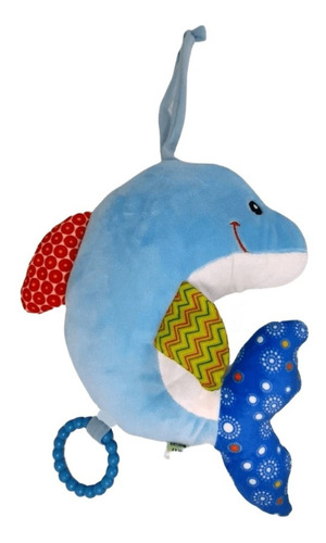 Cunero Musical Delfin Celeste De Peluche - Woody Toys