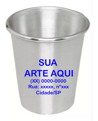 Kit 150 Copo Alumínio 250ml Pronto Personalização Com Silk