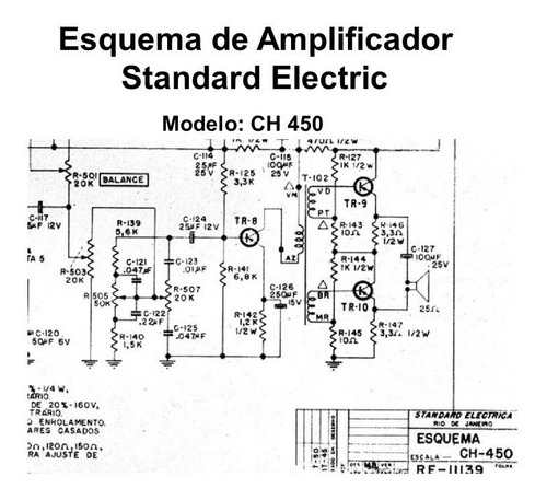 Esquema Amplificado Standard Electric  Ch 450 Via Email