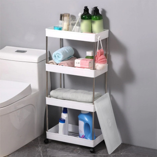 Imagen 4 de 8 de Carrito Organizador Cocina Baño Con Ruedas Rack 4 Niveles