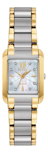 Reloj Citizen Eco-drive Bianca Crystal Bicolor Para Mujer Ew
