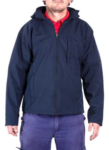 Campera Soft-shell Neopren Hombre Azul Cla600az