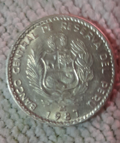 Moneda De Un Inti Del Año 1987