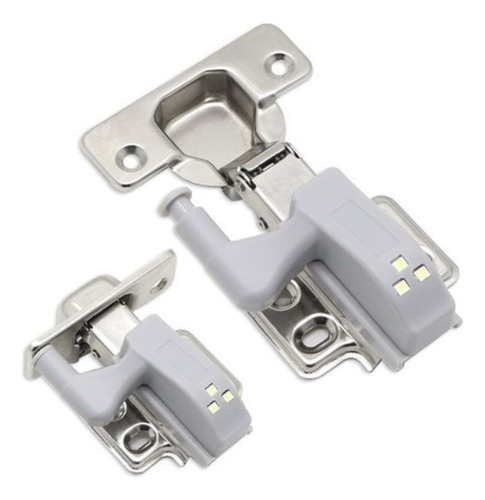 10 Luminária Armário Guarda Roupa Automática Led Dobradiça. Cor Branco Quente