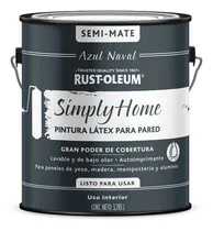 Comprar Pintura Látex Para Pared Simply Home 3,785 L Rust Oleum Color Azul Naval Semi Mate