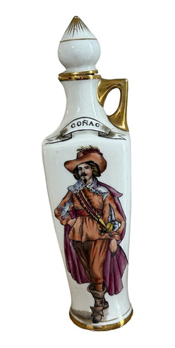 Botella De Colección Porcelana Coñac Antigua 