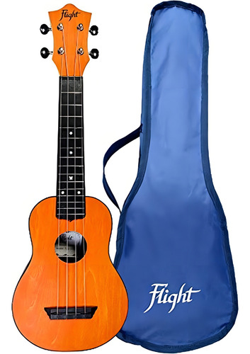Ukulele Flight Soprano Tus35 Acústico Orange Con Funda