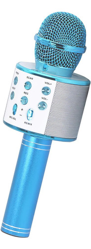 Micrófono Inalámbrico Marca Keyian /karaoke /azul