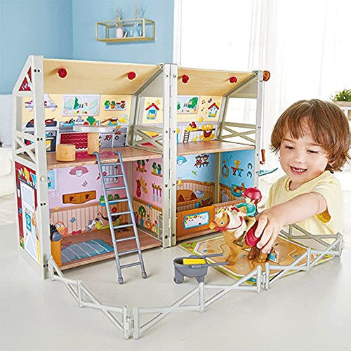 Hape Hap-e3409 Pony Ranch Barn Stable Club Playset Casa De M