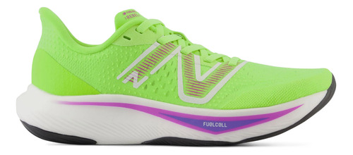 Zapatillas New Balance Fuelcell Rebel V3 Mujer Running Verde