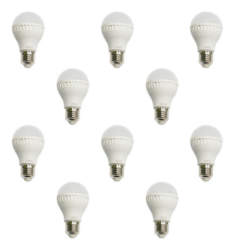 10 Lámparas Led 5 W E27 12v Luz Blanca P/ Usar Con Batería Luz Blanco