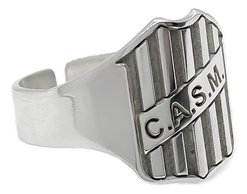 Anillo Escudo Equipo Fútbol Argentina San Martín De Tucumán C - Grande Plata 925