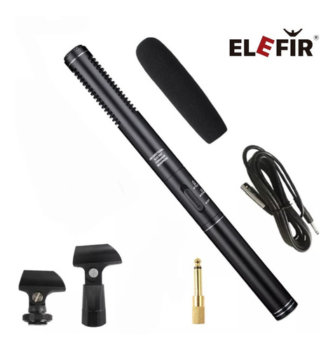Microfono Condensador Shotgun Elefir B45 Boom Camara