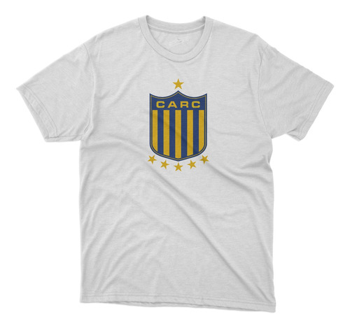 Remera Futbol Rosario Central Escudo Viejo En Pecho Blanca