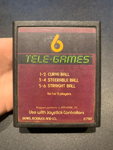 6 Tele-games Bowling Atari 2600 Cartucho