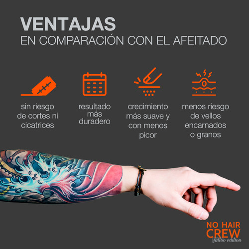 No Hair Crew Tattoo Edition - Crema Depilatoria Para Cuerpo