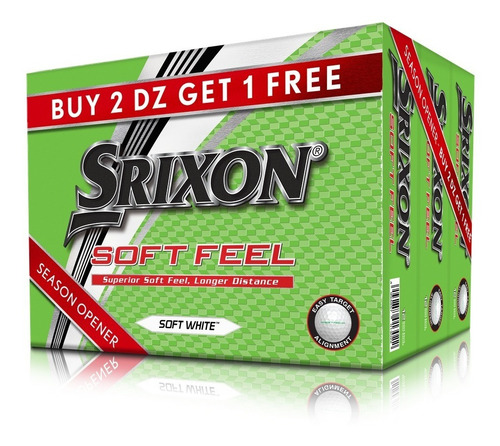 Pelotas Golf Srixon Softfeel Promo 3x2 (docenas) Color Blanco