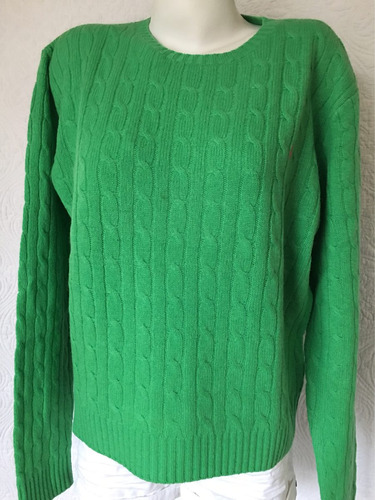 Polo Ralph Lauren Sweater Chaleco Lana Cordero Verde Xl