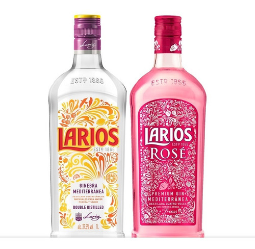 Gin Larios Mediterránea 700ml + Gin Larios Rosé 700ml