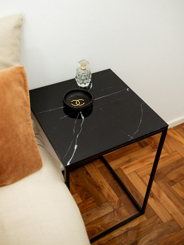 Mesa Luz Arrime Auxiliar Hierro Moderna P/ Sillón O Cama